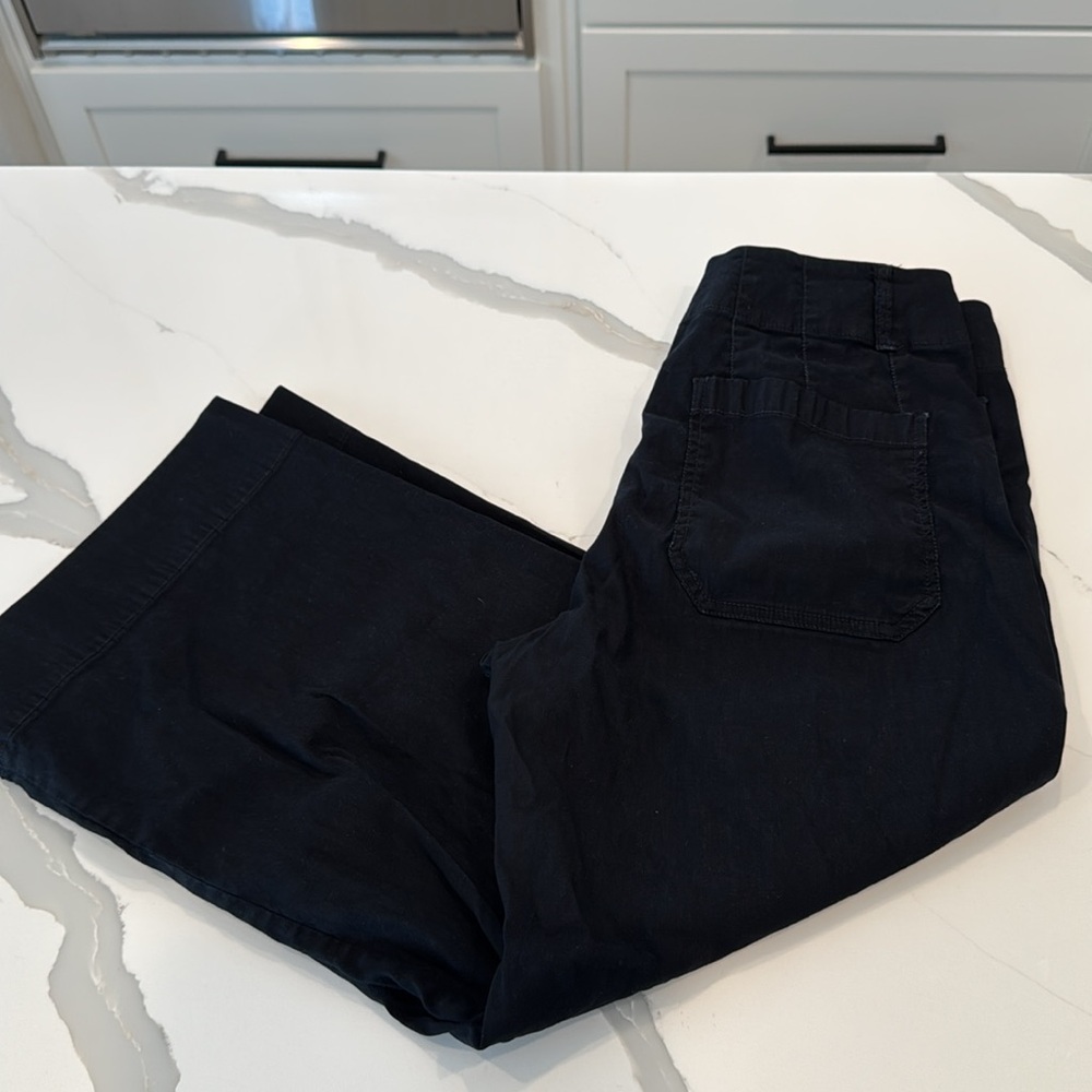 MAEVE Anthropologie The Colette Wide-Leg Cropped
Pants 30p Black - Picture 12 of 13
